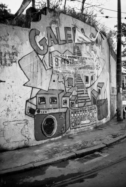 Wall in favelas of Rio de Janeiro
