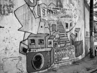 Wall in favelas of Rio de Janeiro