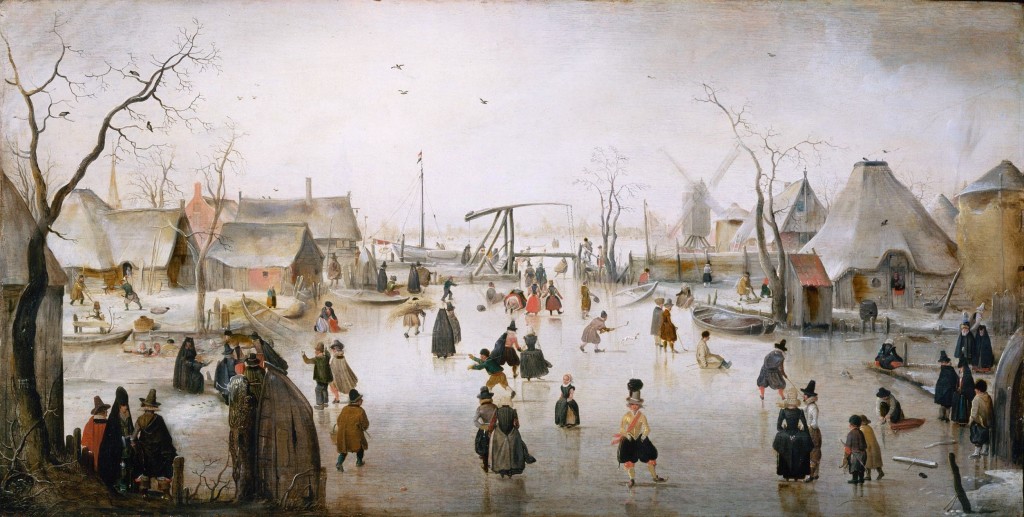 On the ice by Hendrick Avercamp (1610)